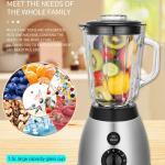 2-in-1 Multifunctional Electric Juicer Blender 800W with 1.5L Glass Jar & 250ml Grinder