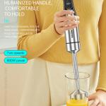 800W Stainless Steel Handheld Immersion Blender – Multi-Function Stick Blender Smoothies, broth, Purees & Baby Food