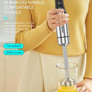800W Stainless Steel Handheld Immersion Blender – Multi-Function Stick Blender Smoothies, broth, Purees & Baby Food