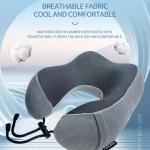 Memory Foam U-Shaped Travel Neck Pillow with 360° Neck Support