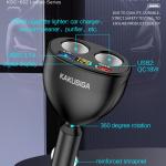 Kakusiga Car Dual USB Fast Charger Digital Cigarette Lighter