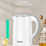 Kakusiga Electric Kettle 1.8L - White