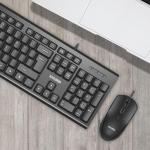 Kakusiga Wired USB Set 1.5M 1500 Dpi Office PC Computer Mouse & Keyboard Combos