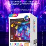 LED Color Ball Light String – 6M, 40 RGB balls + Remote Control-xmas, birthday, party