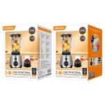 2-in-1 Multifunctional Electric Juicer Blender 800W with 1.5L Glass Jar & 250ml Grinder
