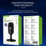 Premium Condenser Microphones USB Gaming Microphone For PC Computer Streaming Video Podcasting Studio Recording