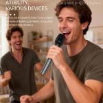 Dual Wireless Microphone Set with USB Receiver – Rechargeable Karaoke & PA Microphones