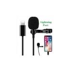 Kakusiga Vlogging Lightning Lavalier Clip-on Microphone with Noise cancellation - Lightning port