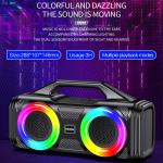 Kakusiga Portable Wireless Bluetooth Speaker With Colorful Lighting Effects