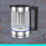 Kakusiga Glass Electric Kettle With A Filter - 1.8litres