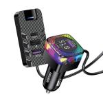Kakusiga Led Colourful 5 Ports Bluetooth Car Wireless FM Transmitter