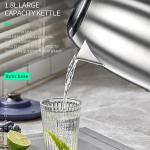 Kakusiga Stainless Steel Electric Kettle 1.8L With Red Light