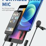 Kakusiga Vlogging Lightning Lavalier Clip-on Microphone with Noise cancellation - Lightning port